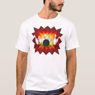 Camiseta Explosión de boliche y bolas: Modelo 3D: