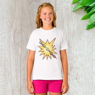 Camiseta Explosión de cadena de arte pop roto Estilo de cóm