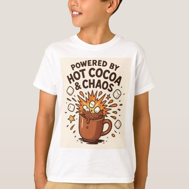 Camiseta Explosión de Caos de Chocolate Caliente (Anverso)