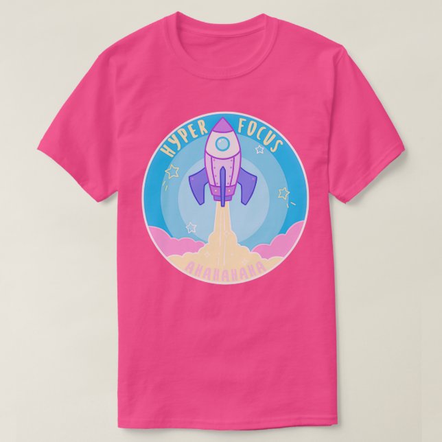 Camiseta Explosión de cohete Hyper Focus desactivado (Diseño del anverso)