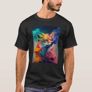 Camiseta Explosión de color animal en el espíritu de Fox