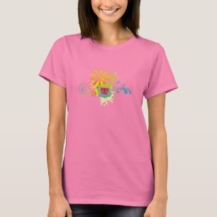 Camiseta Explosión de color de la flor de Lotus