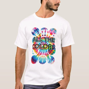 Camiseta Explosión de Color Tie-Dye Estilo Retro