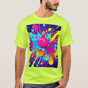 Camiseta Explosión de Color Vibrante: Un Festín Visual