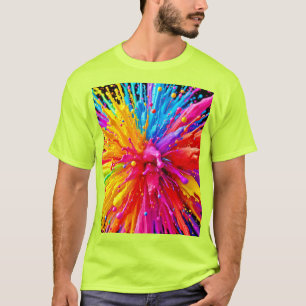 Camiseta Explosión de Energía de Pintura Vibrante
