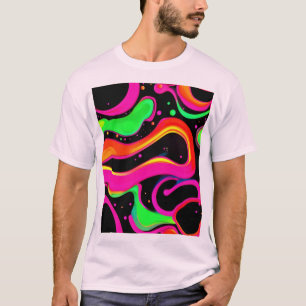 Camiseta Explosión de Líquido Neon Eléctrico
