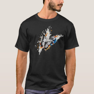 Camiseta Explosión de mariposa colorida: un vuelo de arte
