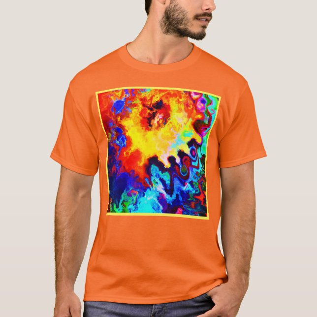 Camiseta Explosión de patrón colorido (Anverso)