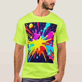 Camiseta Explosión de pintura radiante