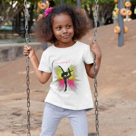 Camiseta Explosión de polvo rosa y verde Gimnasia femenina