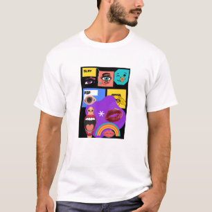 Camiseta Explosión de Pop Art en Negrita Estilo