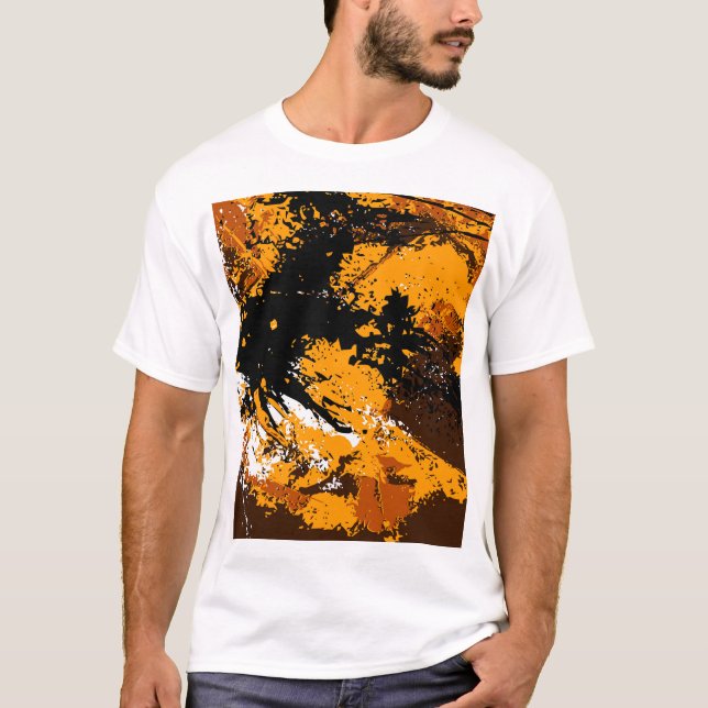 Camiseta Explosión de tinta: salpicaduras de resplandor col (Anverso)