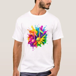 Camiseta explosión dinámica de la formación de pintura colo
