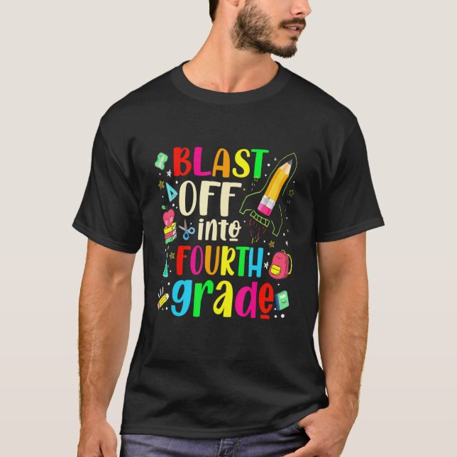 Camiseta Explosión En Cuarto Grado - Primer Día De La Escue (Anverso)