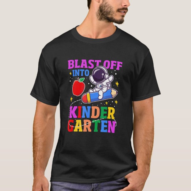 Camiseta Explosión en el astronauta de Kinder Garten (Anverso)