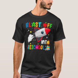 Camiseta Explosión en el cohete preescolar Espacio exterior