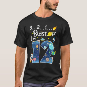 Camiseta Explosión en el espacio exterior de 12 años 12º cu