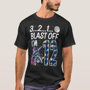 Camiseta Explosión en el espacio exterior de 12 años 12º cu