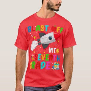 Camiseta Explosión en el espacio exterior del cohete de 7º 
