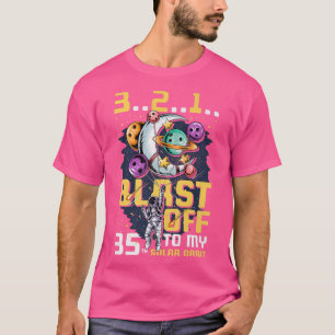 Camiseta Explosión En Mi 35ª Orbita Solar, 35º Cumpleaños C
