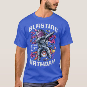 Camiseta Explosión en mi cumpleaños número 21, Astrón de 21