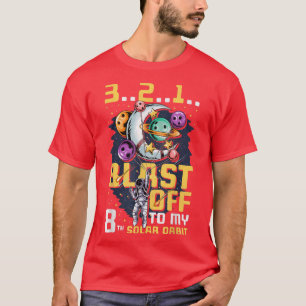 Camiseta Explosión En Mi Octava Orbita Solar, Octavo Cumple