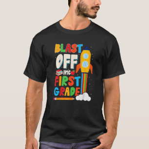 Camiseta Explosión En Primer Grado De Niños Escolares