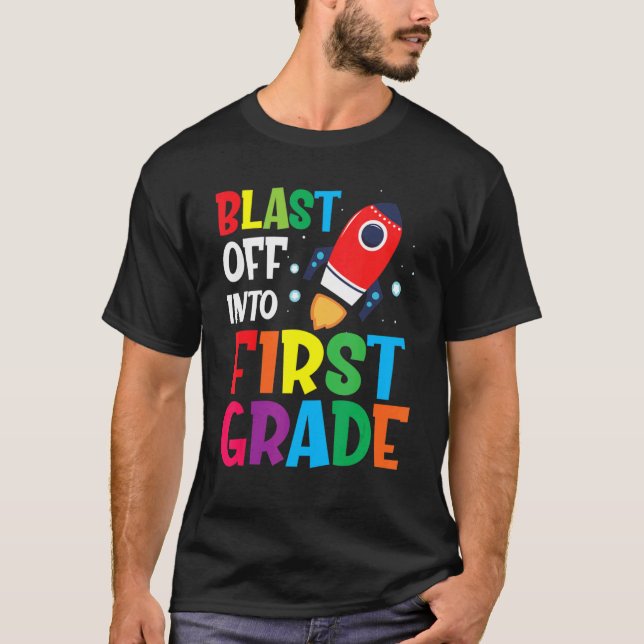 Camiseta Explosión en primer grado de niños escolares (Anverso)