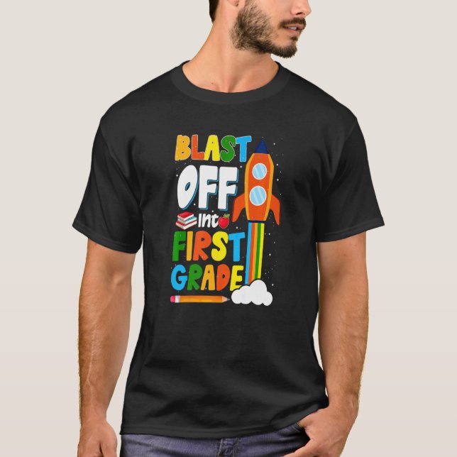 Camiseta Explosión en primer grado de niños escolares (Anverso)