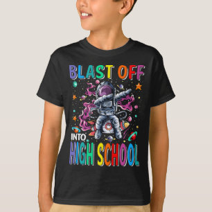 Camiseta Explosión en un cohete escolar de secundaria de vu