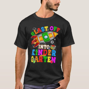 Camiseta Explosión en un cohete infantil de vuelta a la esc