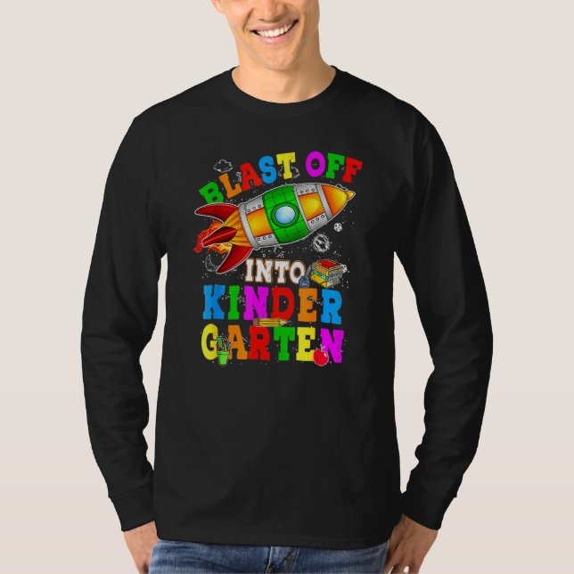 Camiseta Explosión en un cohete infantil de vuelta a la esc (Anverso)