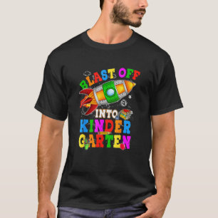 Camiseta Explosión en un cohete infantil de vuelta a la esc