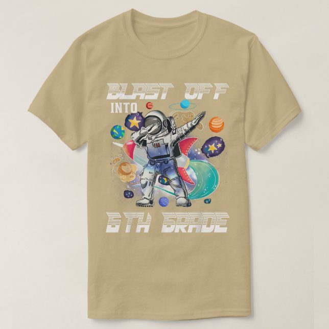 Camiseta Explosión en un espacio astronauta de 6º grado de  (Diseño del anverso)
