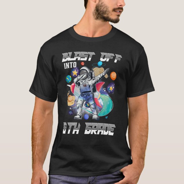 Camiseta Explosión en un espacio astronauta de 6º grado de  (Anverso)