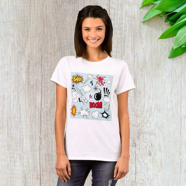 Camiseta Explosión Retro de Cómic Arte Pop (Subido por el creador)