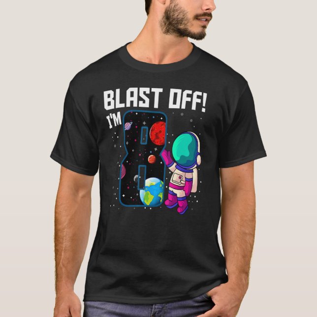 Camiseta Explosión, soy 8 Astronauta Astronauta, 8° Fiesta  (Anverso)