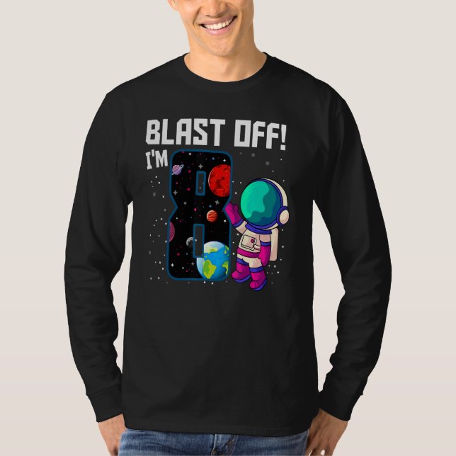 Camiseta Explosión, soy 8 Astronauta Astronauta, 8° Fiesta  (Anverso)