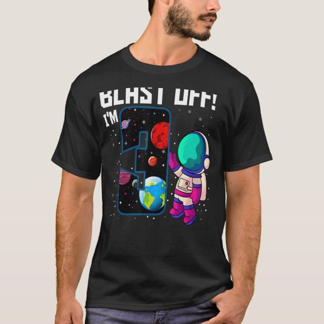 Camiseta Explosión, soy el tercer Fiesta espacial del Astro (Anverso)