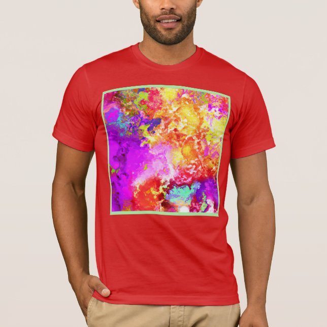 Camiseta Explosiones de color de abstracto artístico (Anverso)
