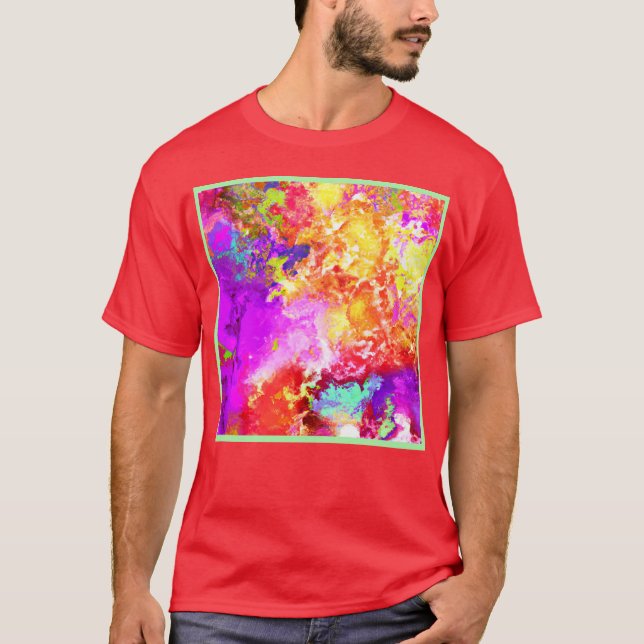 Camiseta Explosiones de color de abstracto artístico (Anverso)