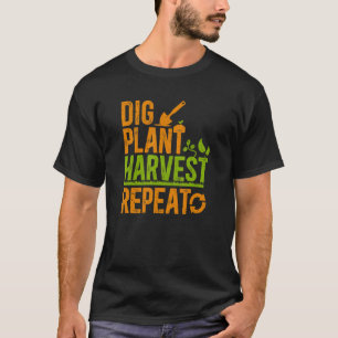 Camiseta Explotación agrícola repetida de cosecha de planta
