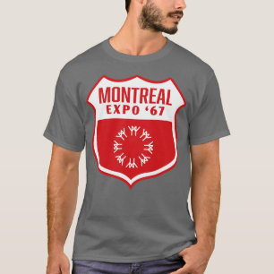 Camiseta Expo 67 Montreal Worlds Fair Retro Shield White