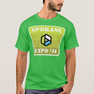 Camiseta Expo 74 Spokane Worlds Fair Retro Badge Green