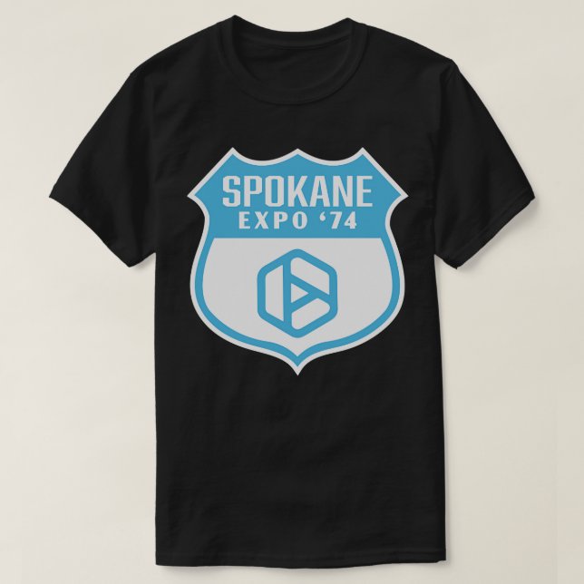 Camiseta Expo 74 Spokane Worlds Fair Retro Shield Blue (Diseño del anverso)