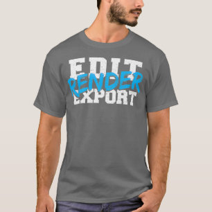 Camiseta Exportación de procesado de edición de software de