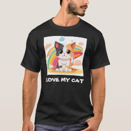 Camiseta Expresar tu amor con la ropa "I love my Cat"