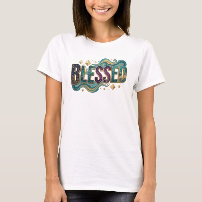 Camiseta Expresión artística 2D BENDITA fresca (Anverso)