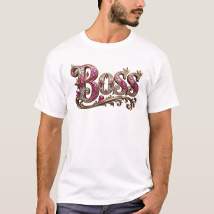 Camiseta Expresión Artística BOSS Rosa de Moda