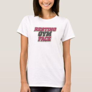 Camiseta Expresión artística cara de gimnasio en reposo ret